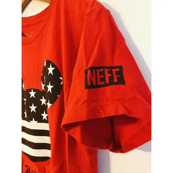 Disney Neff Mickey Mouse T Shirt Size Medium M Too Many People Grow Up - Picture 4 of 5